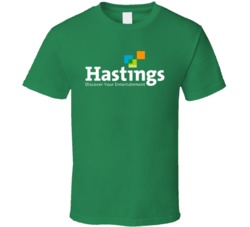 Hastings Entertainment Video Rental Store T Shirt Hastings Entertainment Video Rental Store T Shirt