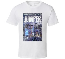 Steven Gould Jumper Science Fiction Fan Book Novel Cover Worn Look T S Steven Gould Jumper Science Fiction Fan Book Novel Cover Worn Look T S