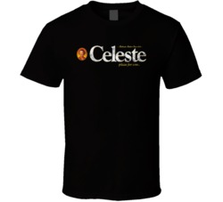 Celeste Frozen Pizza Logo Brand Food Foodie Fan Worn Look T Shirt