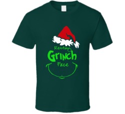 Resting Grinch Face Tee Christmas Funny Gift T Shirt