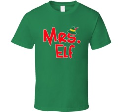 Mrs Elf Christmas T Shirt