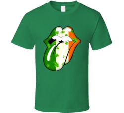 St Patricks Day Rolling Stones Tongue Irish Tongue T Shirt