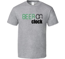 Beer On Clock Drinking T Shirt Beer On Clock Drinking T Shirt
