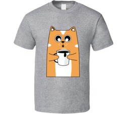 Cat Coffee Fan T Shirt Cat Coffee Fan T Shirt