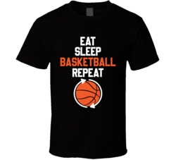 Eat Sleep Basketball Repeat Tee Funny Basketball Player Gift T Shirt