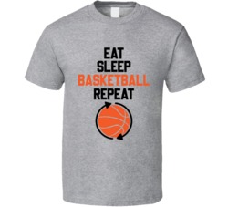 Eat Sleep Basketball Repeat Funny Basketball Player Gift T Shirt