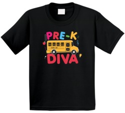Diva Girls First Day Of School Pre K Tee Gift For Kid Tee Back To Scho