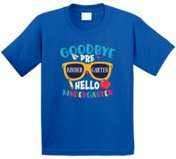 Goodbye Preschool Hello Prek First Day Of School Gift For Kid Tee Back