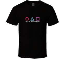 Squid Game T Shirt Accept The Invitation Tee Shirt Do You Wanna Play S Squid Game T Shirt Accept The Invitation Tee Shirt Do You Wanna Play S