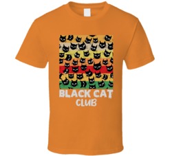 Black Cat Club Tee Halloween Black Cat Shirt Halloween Cat Shirt Cute 