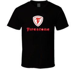 Car Firestone Tire And Rubber Company Vintage Logo T Shirt