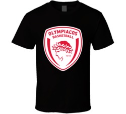 Olympiacos Basketball Retro Logo T Shirt Olympiacos Basketball Retro Logo T Shirt