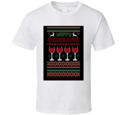 Happy Alcoholidays Ugly Christmas T Shirt