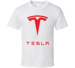Tesla Red Logo Fan T Shirt