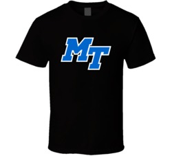 Mtsu Middle Tennessee Blue Raiders Basketball Logo T Shirt