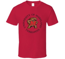 University Of Maryland Terrapins Campus Logo T Shirt
