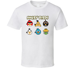 Funny Angry Birds Mobile Game T Shirt