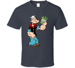 Popeye The Sailor Man Spinach Funny Retro T Shirt