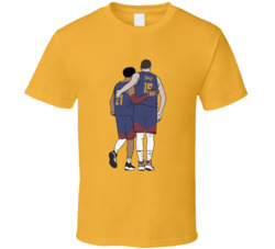 Nikola Jokic And Jamal Murray Cool Fan Tee Jokic And Murray Walking T Nikola Jokic And Jamal Murray Cool Fan Tee Jokic And Murray Walking T