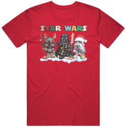 Retro Vintage Mandalorian Darth Vader Christmas Festive T Shirt Retro Vintage Mandalorian Darth Vader Christmas Festive T Shirt