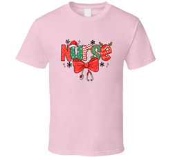 “christmas Nurse Shirt, School Nurse Christmas Tee, Stethoscope Holiday Nurse Crewneck, Merry Xmas Nurse Gift, Holiday Medical Shirt For Nurses T Shirt