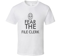 Fear The File Clerk Spooky Occupation T Shirt