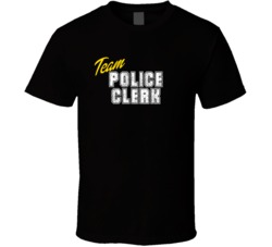 Team Police Clerk Occupation Sports Theme T Shirt