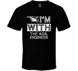 Im With The Soil Engineer Left Occupation T Shirt