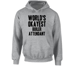 World's Okayest Boiler Attendant Funny Job Occupation Career Hooded Pu