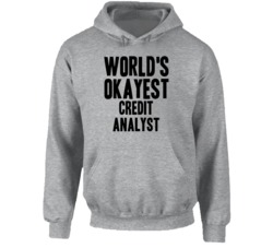 World's Okayest Credit Analyst Funny Job Occupation Career Hooded Pull