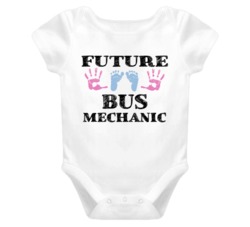 Bus Mechanic Future Occupation Baby Onesie