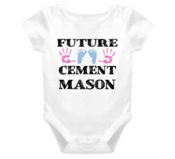 Cement Mason Future Occupation Baby Onesie