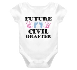Civil Drafter Future Occupation Baby Onesie