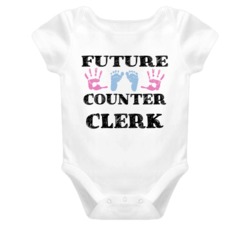 Counter Clerk Future Occupation Baby Onesie