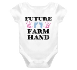 Farm Hand Future Occupation Baby Onesie