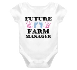 Farm Manager Future Occupation Baby Onesie