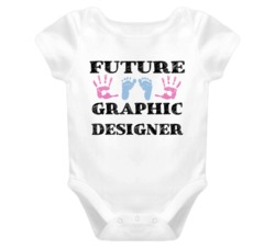 Graphic Designer Future Occupation Baby Onesie