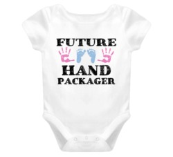 Hand Packager Future Occupation Baby Onesie