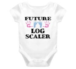 Log Scaler Future Occupation Baby Onesie