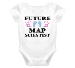 Map Scientist Future Occupation Baby Onesie