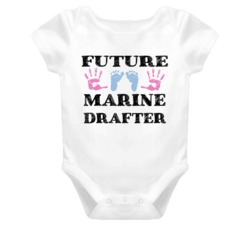 Marine Drafter Future Occupation Baby Onesie