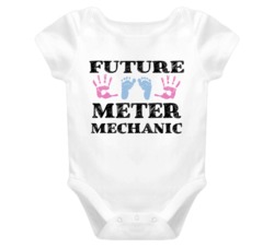 Meter Mechanic Future Occupation Baby Onesie
