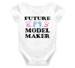 Model Maker Future Occupation Baby Onesie