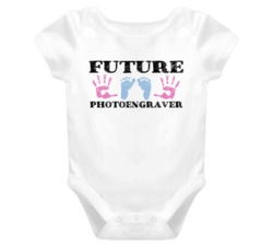 Photoengraver Future Occupation Baby Onesie