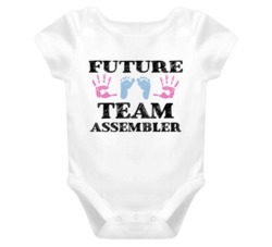 Team Assembler Future Occupation Baby Onesie