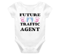 Traffic Agent Future Occupation Baby Onesie