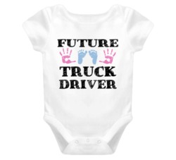 Truck Driver Future Occupation Baby Onesie
