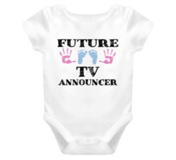 TV Announcer Future Occupation Baby Onesie
