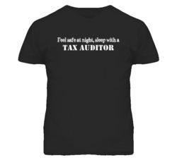 Feel Safe Sleep With A Tax Auditor Funny T Shirt