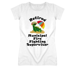 Retired Municipal Fire Fighting Supervisor Funny Job T Shirt